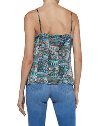 Lagence Jane Spaghetti Strap Silk Top