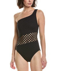 Carmen Marc Valvo Crochet One-Piece