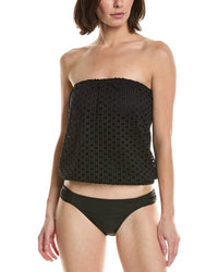 Carmen Marc Valvo Crochet Tankini Top