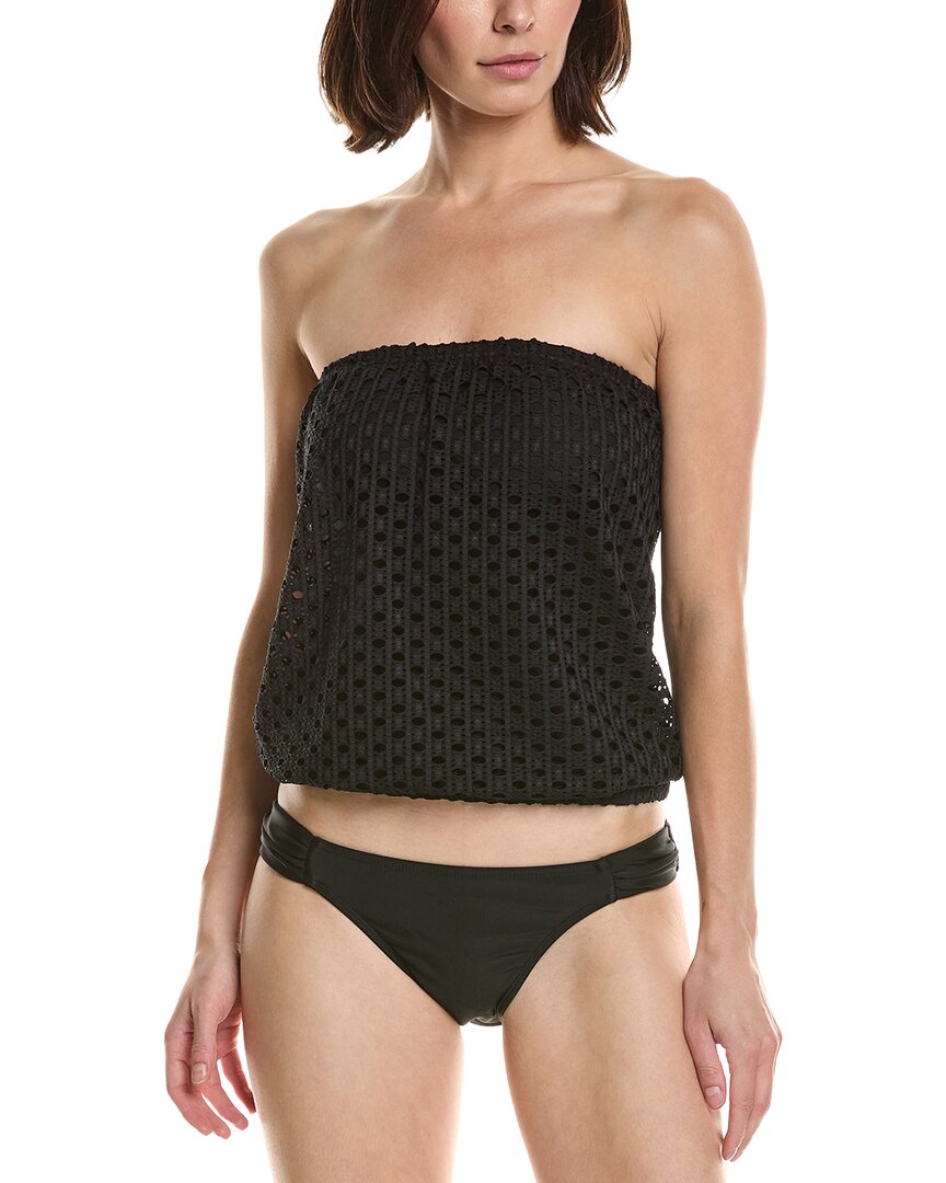 Carmen Marc Valvo Crochet Tankini Top
