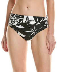 Carmen Marc Valvo "Eco Resort" Peppercorn Ruched Bottom
