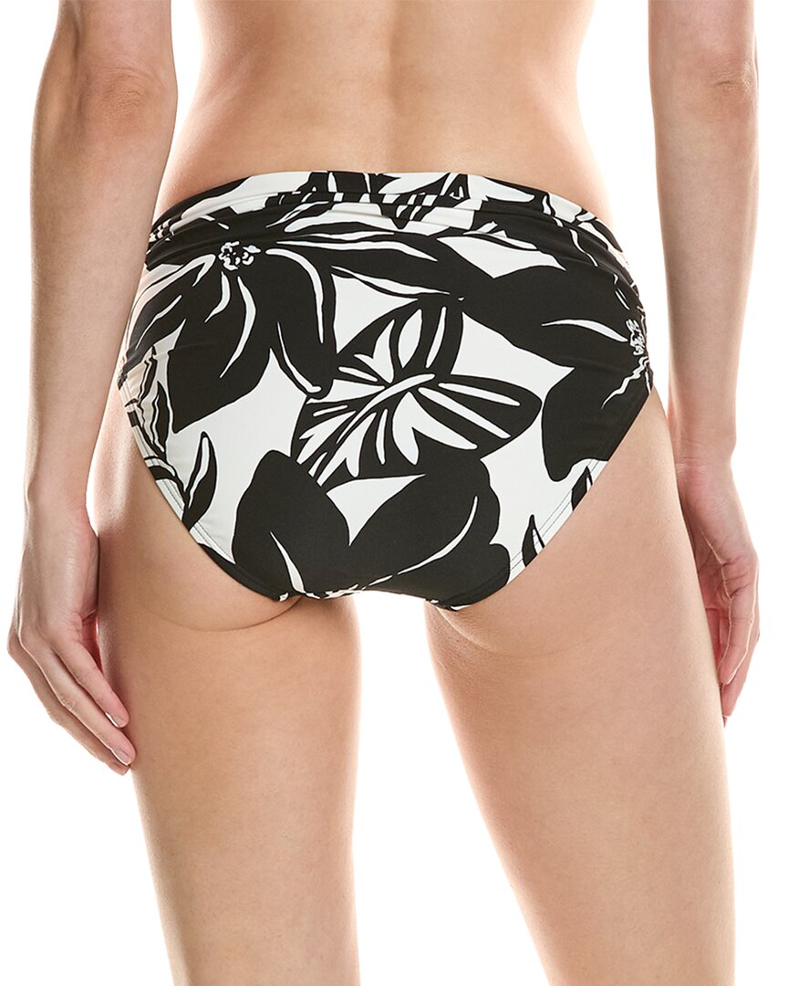 Carmen Marc Valvo "Eco Resort" Peppercorn Ruched Bottom
