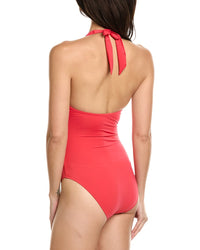 Carmen Marc Valvo Halter One-Piece