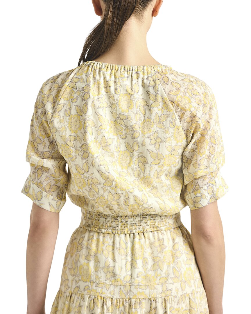 Derek Lam 10 Crosby Derek Lam 10 Crosby Suri Printed Voile Tuck Front Top