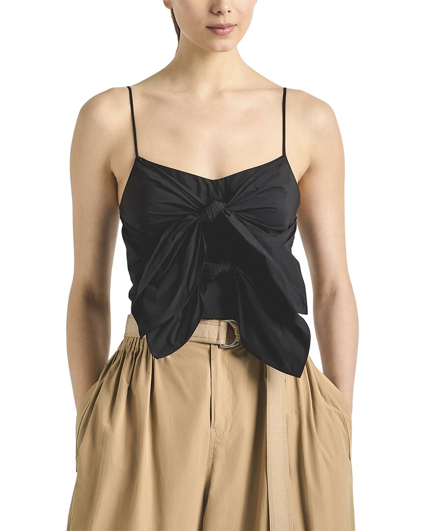Derek Lam 10 Crosby Shira Poplin Double Tie Front Top