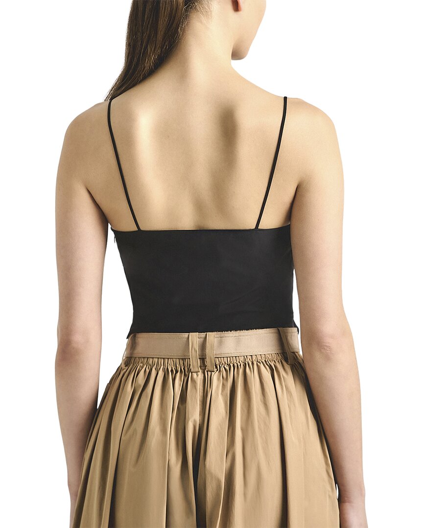Derek Lam 10 Crosby Shira Poplin Double Tie Front Top