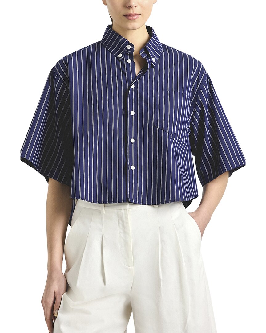 Derek Lam 10 Crosby Ember Cropped Button Down Shirt
