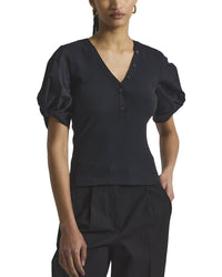 Derek Lam 10 Crosby Fallon Mixed Media Tee