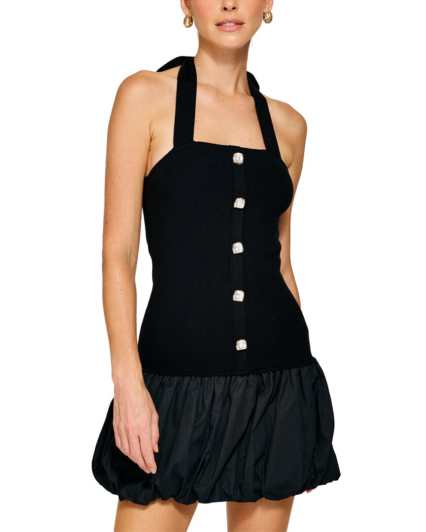 Line & Dot Line & Dot Ramona Mix-Media Balloon Mini Dress