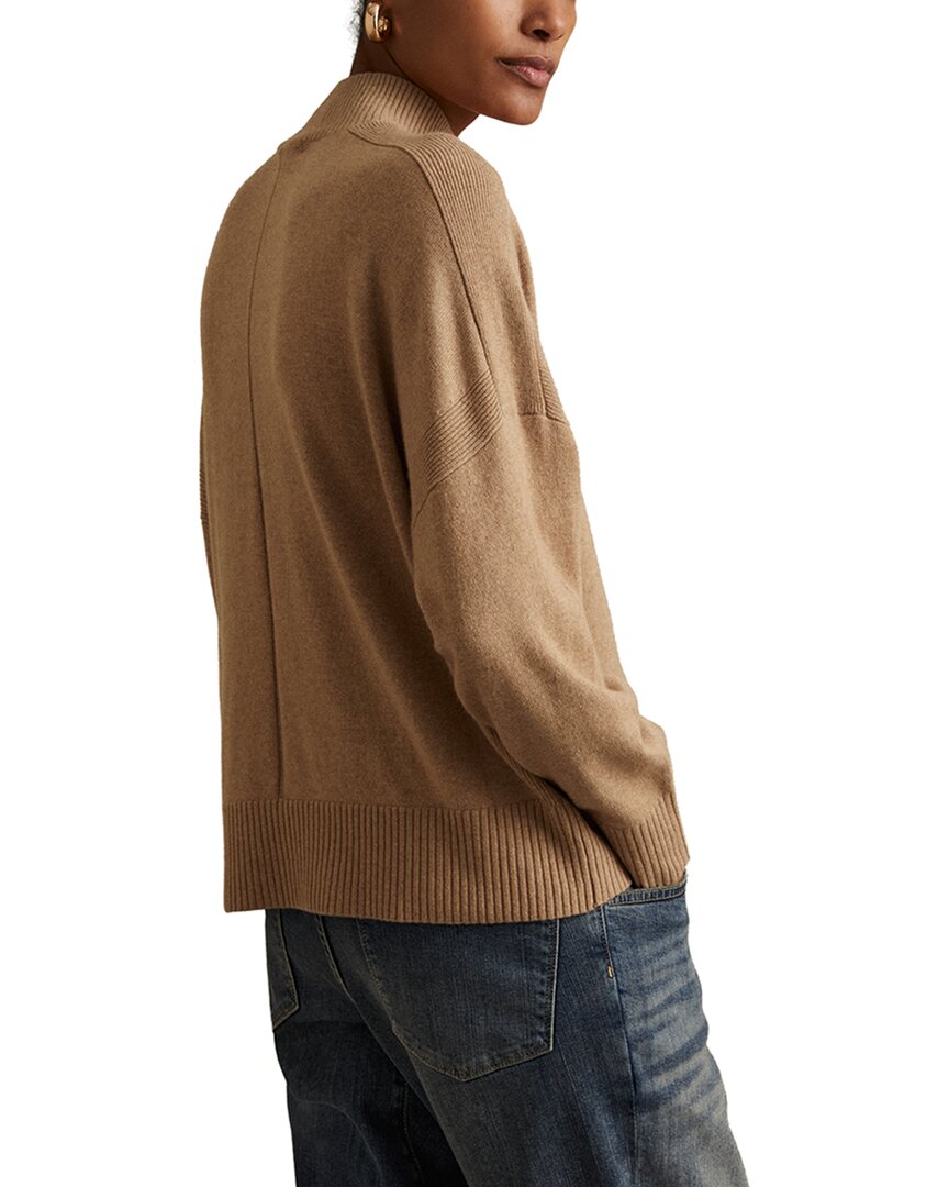 Reiss Reiss Alicia Knitted Funnel Neck Wool-Blend Top