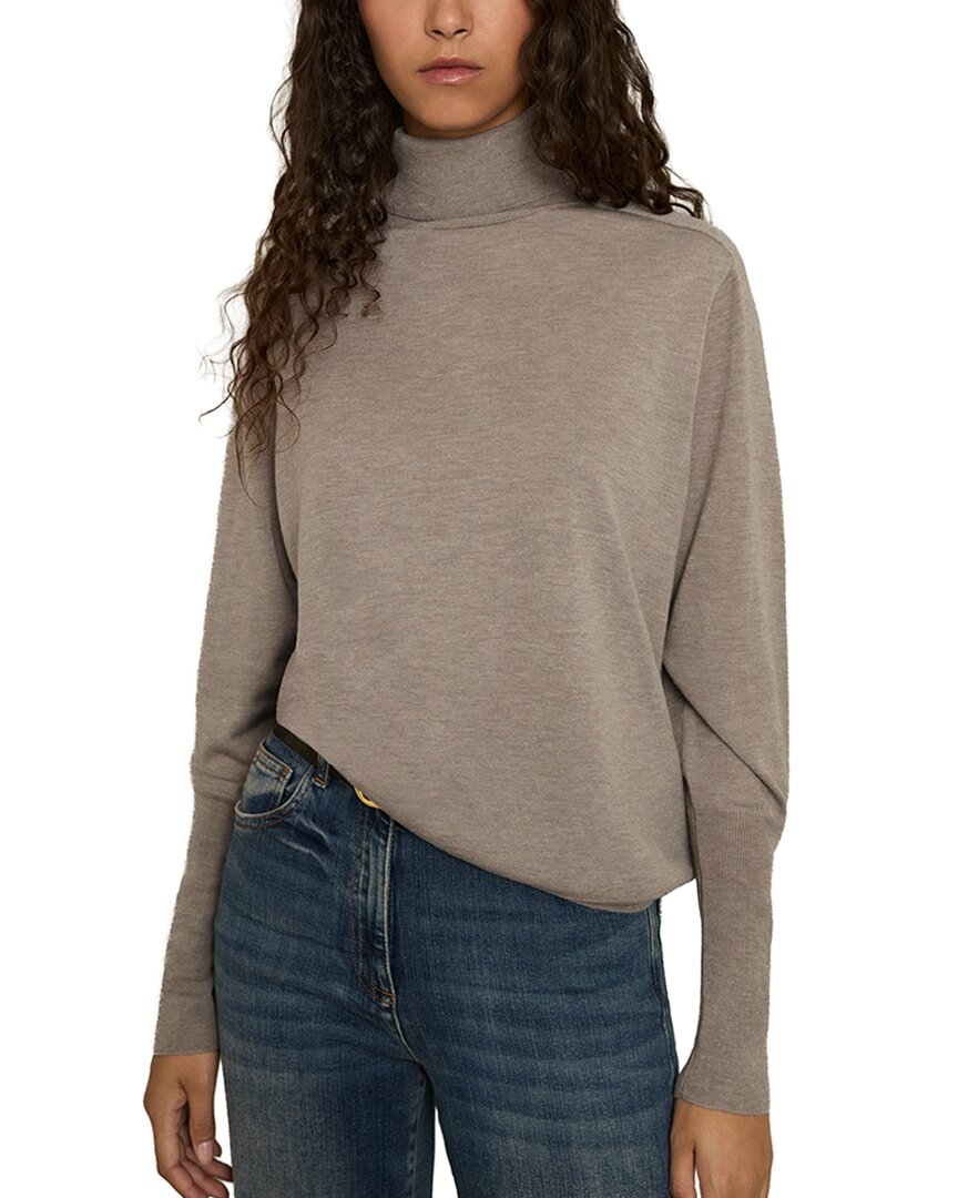 Reiss Wren Roll Neck Silk-Blend Top