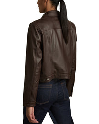 Reiss Ely Sheep Leather Trucker Jacket