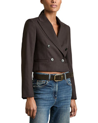 Reiss Orianna Cropped Wool-Blend Blazer