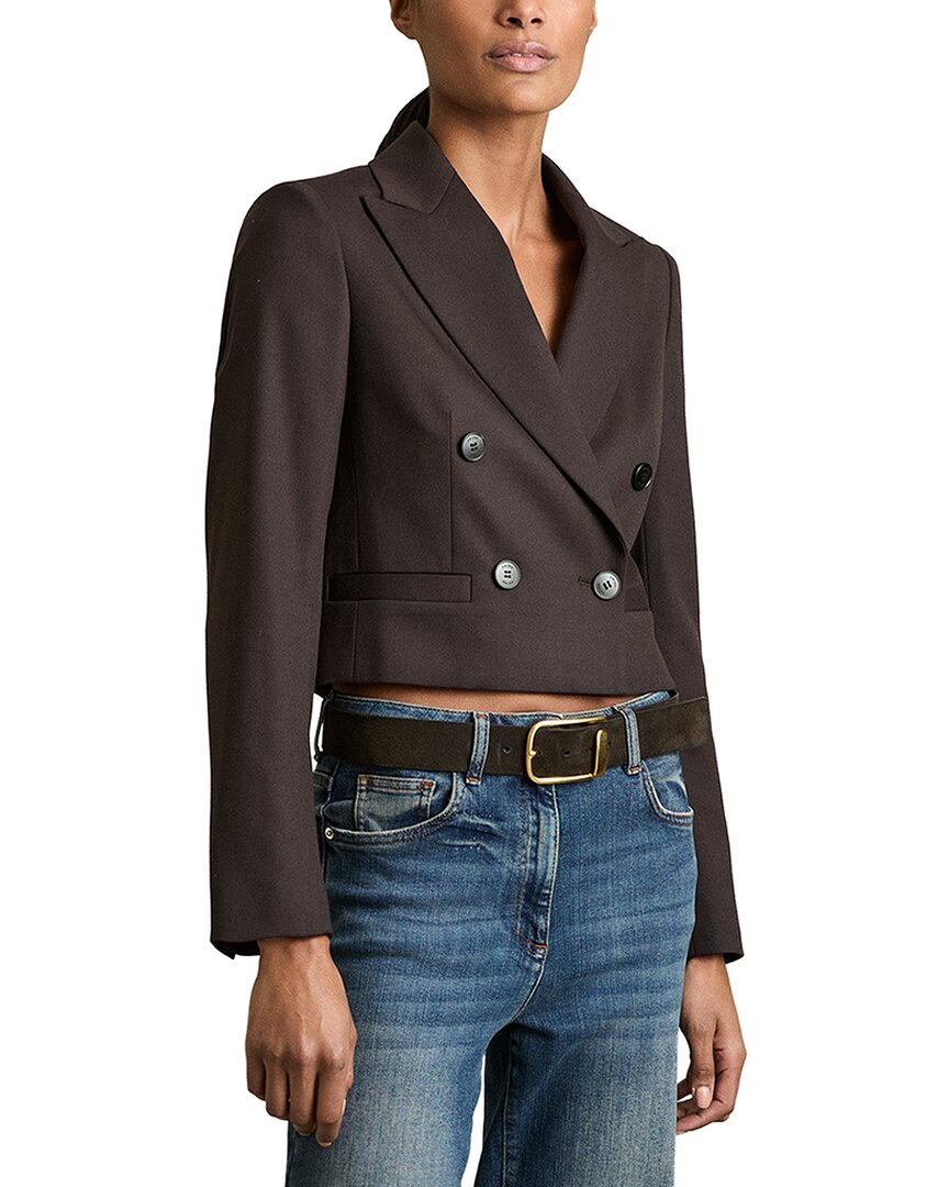 Reiss Orianna Cropped Wool-Blend Blazer