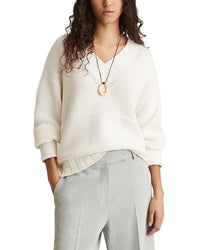 Reiss Jenny V-Neck Knitted Top