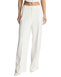 Kenneth Cole Kenneth Cole High-Rise Fly Front Zipper Pintuck Wide Leg Pant