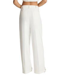 Kenneth Cole Kenneth Cole High-Rise Fly Front Zipper Pintuck Wide Leg Pant