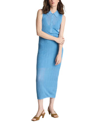 Kenneth Cole Kenneth Cole Variegated Rib Sleeveless Polo Dress