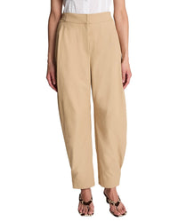 Kenneth Cole Kenneth Cole High Rise Fly Front Waistband Tab Barrel Leg Pant'