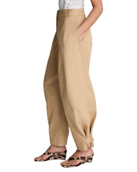 Kenneth Cole Kenneth Cole High Rise Fly Front Waistband Tab Barrel Leg Pant'