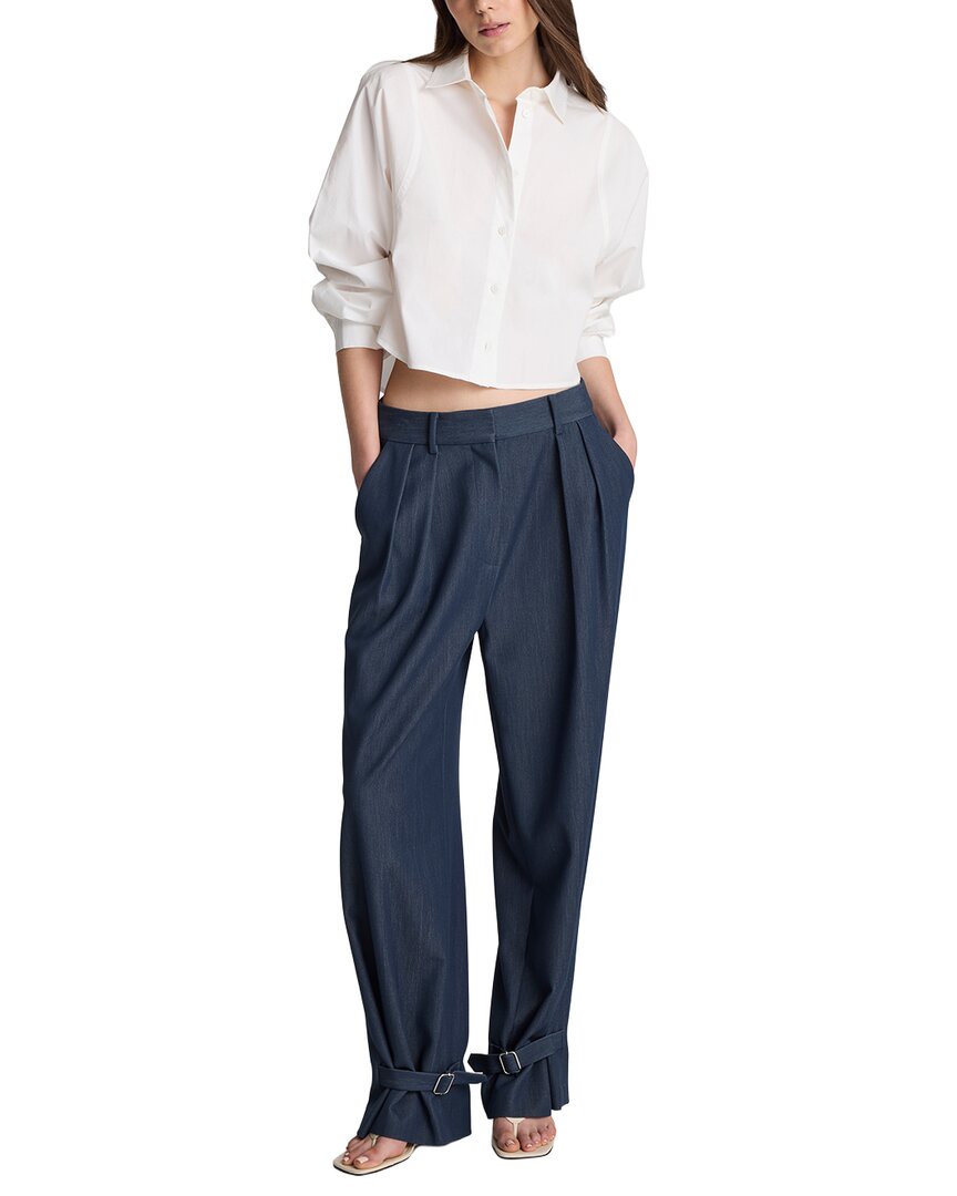 Kenneth Cole Kenneth Cole High Rise Fly Front Belted Cuff Tab Pant