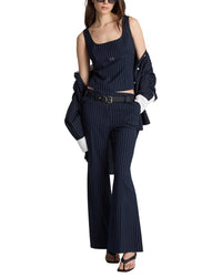 Kenneth Cole Kenneth Cole Fly Front Belted Flare Pant