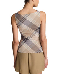 Kenneth Cole Kenneth Cole Mesh Cowl Neck Drape Tank Top