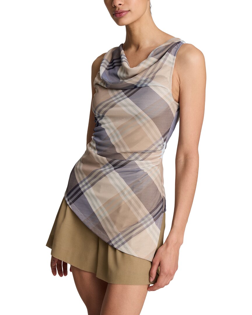 Kenneth Cole Kenneth Cole Mesh Cowl Neck Drape Tank Top