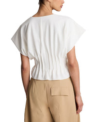 Kenneth Cole Kenneth Cole Pleated V-Neck Pullover Top