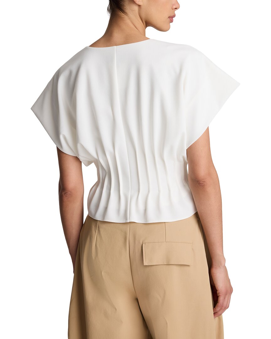 Kenneth Cole Kenneth Cole Pleated V-Neck Pullover Top