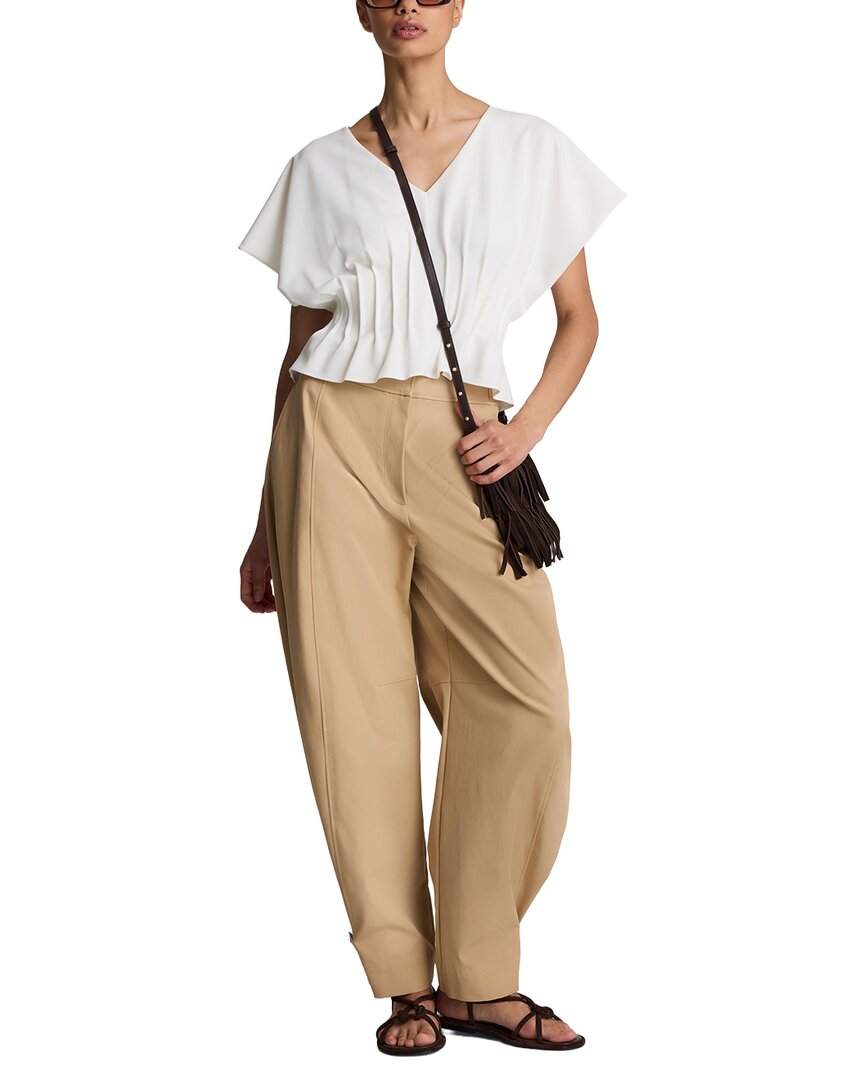 Kenneth Cole Kenneth Cole Pleated V-Neck Pullover Top