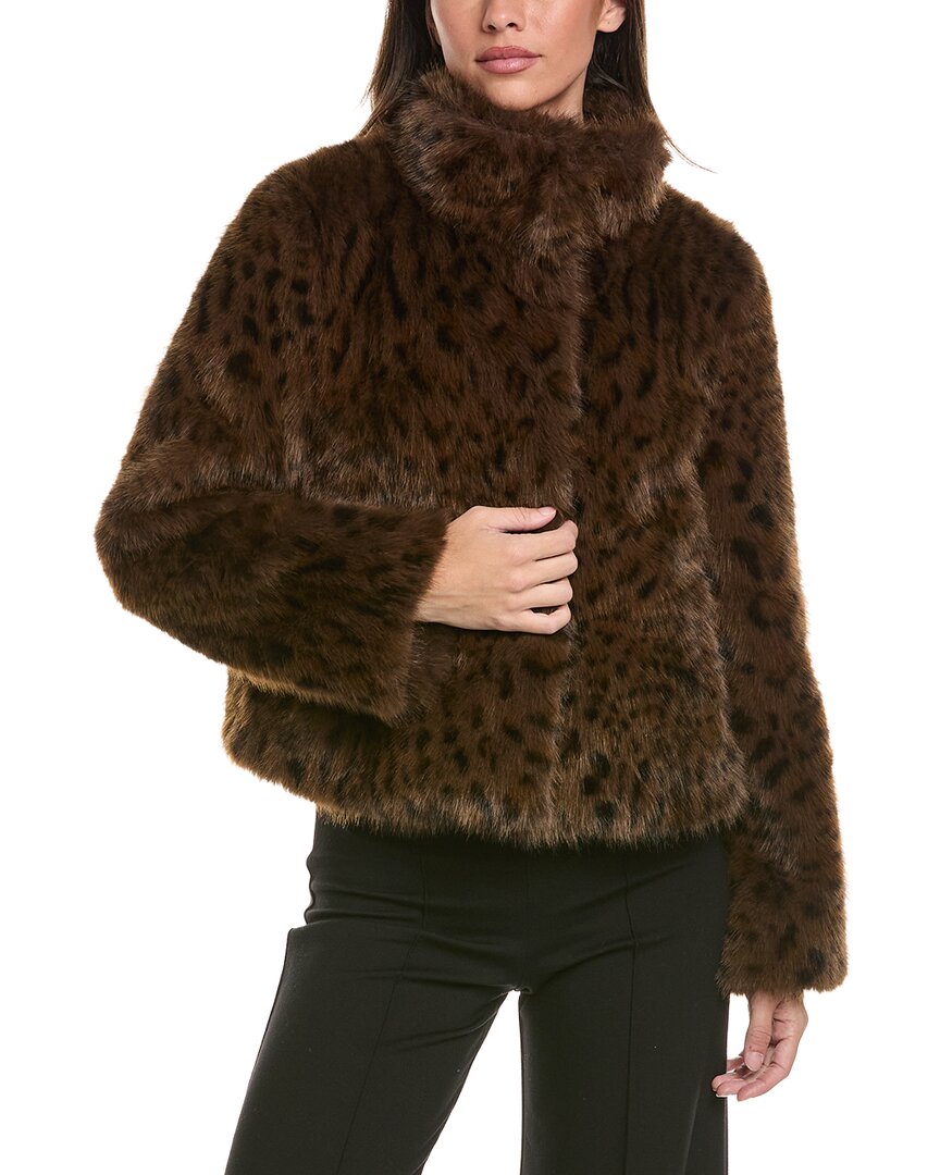 Generation Love Generation Love Lexy Leopard Faux Fur Jacket