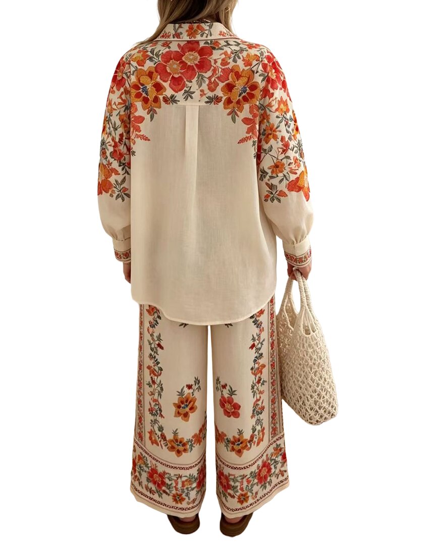 AMINA GLAM Amina Glam 2Pc Blouse & Pant Set