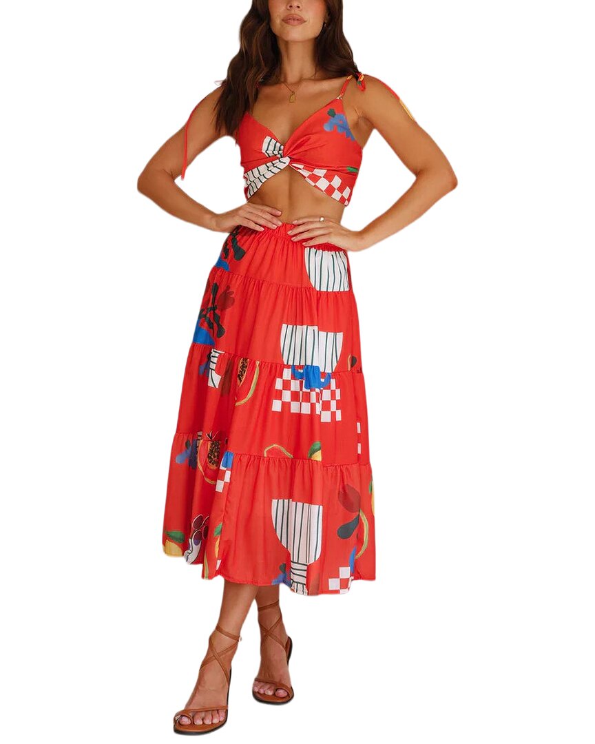AMINA GLAM Amina Glam 2Pc Top & Skirt Set