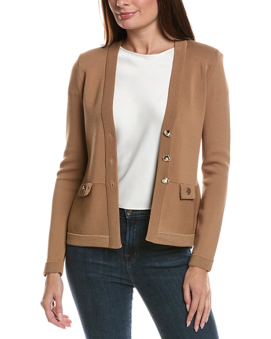 Elie Elie Tahari Elie Elie Tahari V-Neck Knit Suit Blazer
