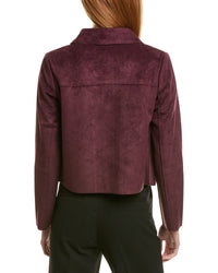 T Tahari T Tahari Crop Faux Suede Jacket
