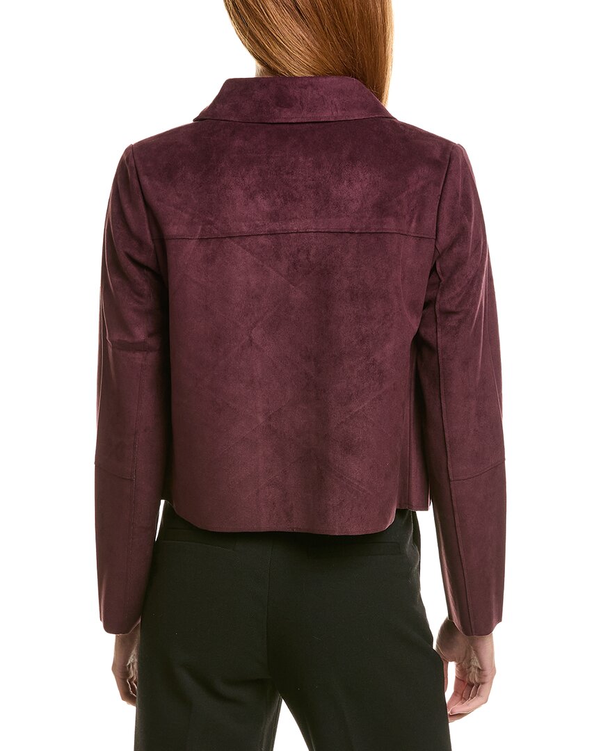 T Tahari T Tahari Crop Faux Suede Jacket