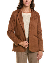 T Tahari T Tahari Notch Collar Single-Button Blazer