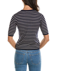 T Tahari T Tahari Striped Knit T-Shirt