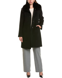 Sofiacashmere Wool & Cashmere-Blend Car Coat