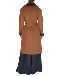 Halston Wool-Blend Notch Collar Coat