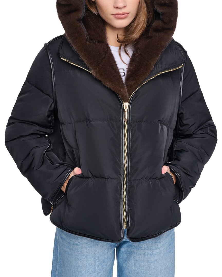 Halston Halston Hooded Puffer Coat