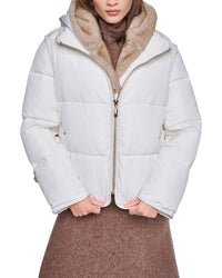 Halston Halston Hooded Puffer Coat