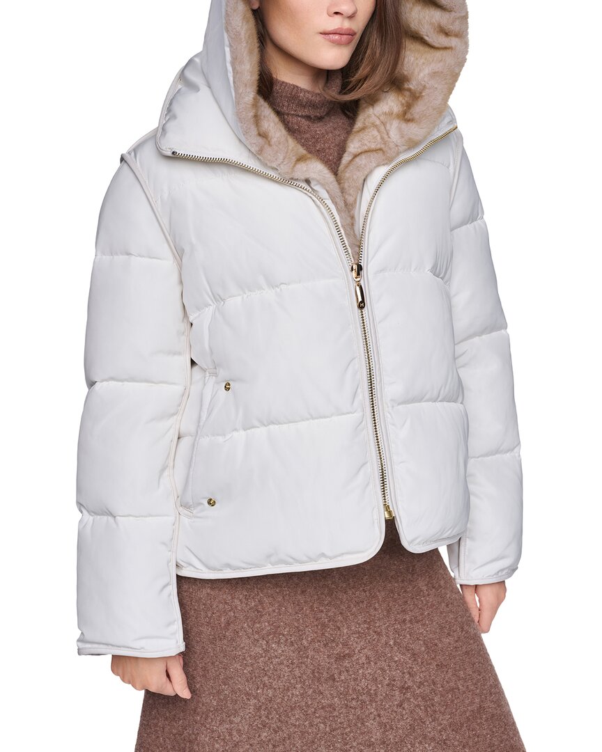 Halston Halston Hooded Puffer Coat