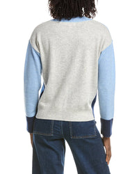 &Isla &Isla Beth Colorblock V-Neck Cashmere Sweater