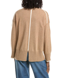 &Isla &Isla Alex Split Hem Mock Neck Cashmere Sweater