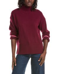 &Isla &Isla Alex Split Hem Mock Neck Cashmere Sweater