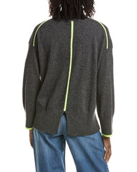 &Isla &Isla Alex Split Hem Mock Neck Cashmere Sweater