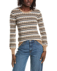 &Isla &Isla Cassie Wave Stitch Cashmere Sweater