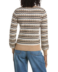 &Isla &Isla Cassie Wave Stitch Cashmere Sweater